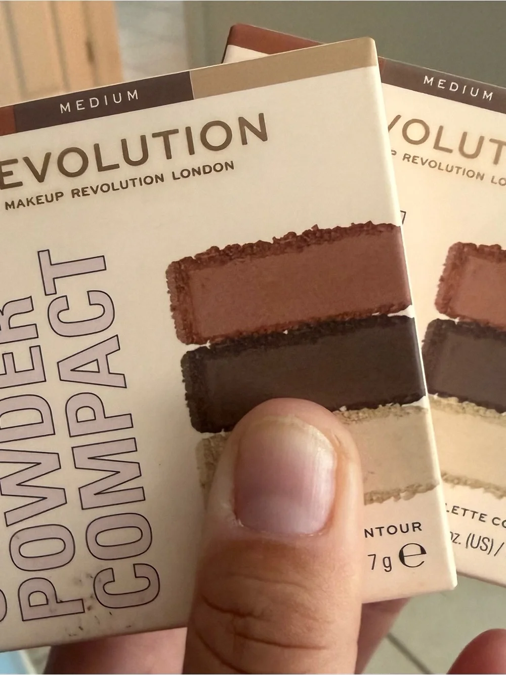 2️⃣ SET OF TWO Revolution Contour Powder Compact with Palette Contour Shades